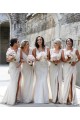 Long Soft Chiffon Sleeveless Low Back Champagne Evening Dress