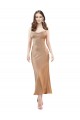 Midi Length Silky Satin Sleeveless Open Back Rose Gold Evening Dress
